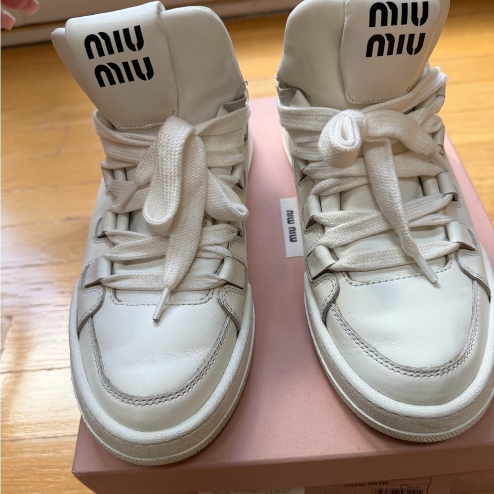 Miu Miu woman calzatore Donna white Sneakers original